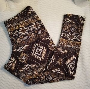 Maurices Aztec Print Leggings Tribal